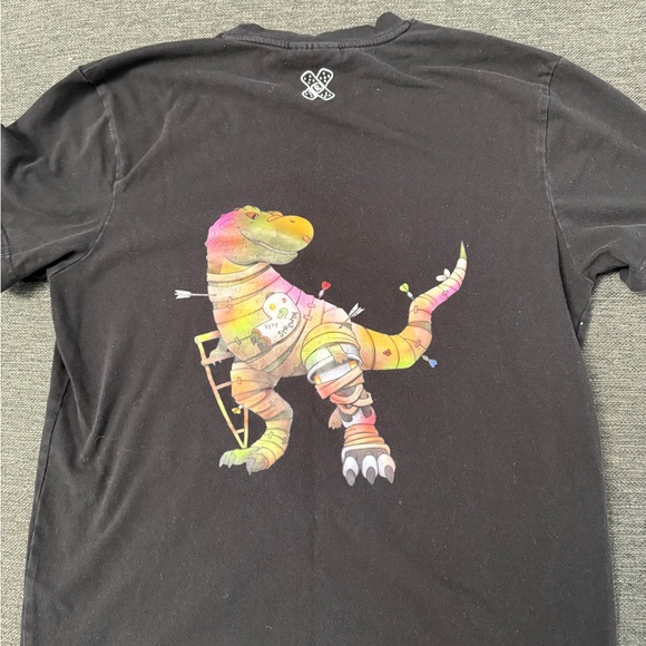 Rexy the dinosaur Black T-Shirt with Colorful Logo adult M/L - Picture 4 of 10